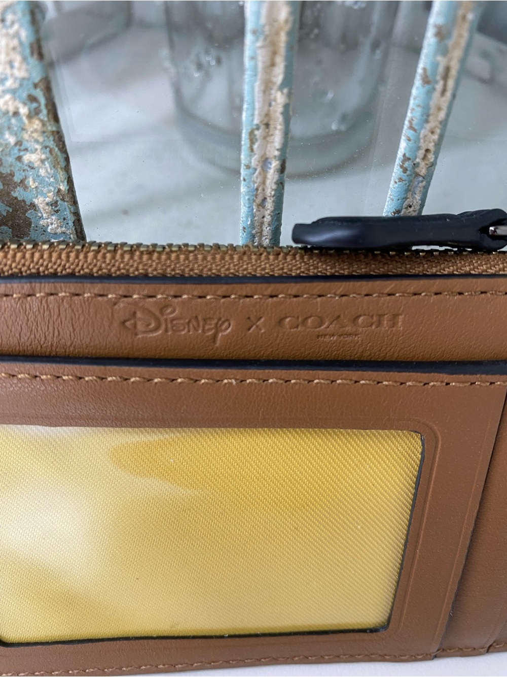 Coach x Disney Brown Mickey Zip Card Case - Picture 3 of 8